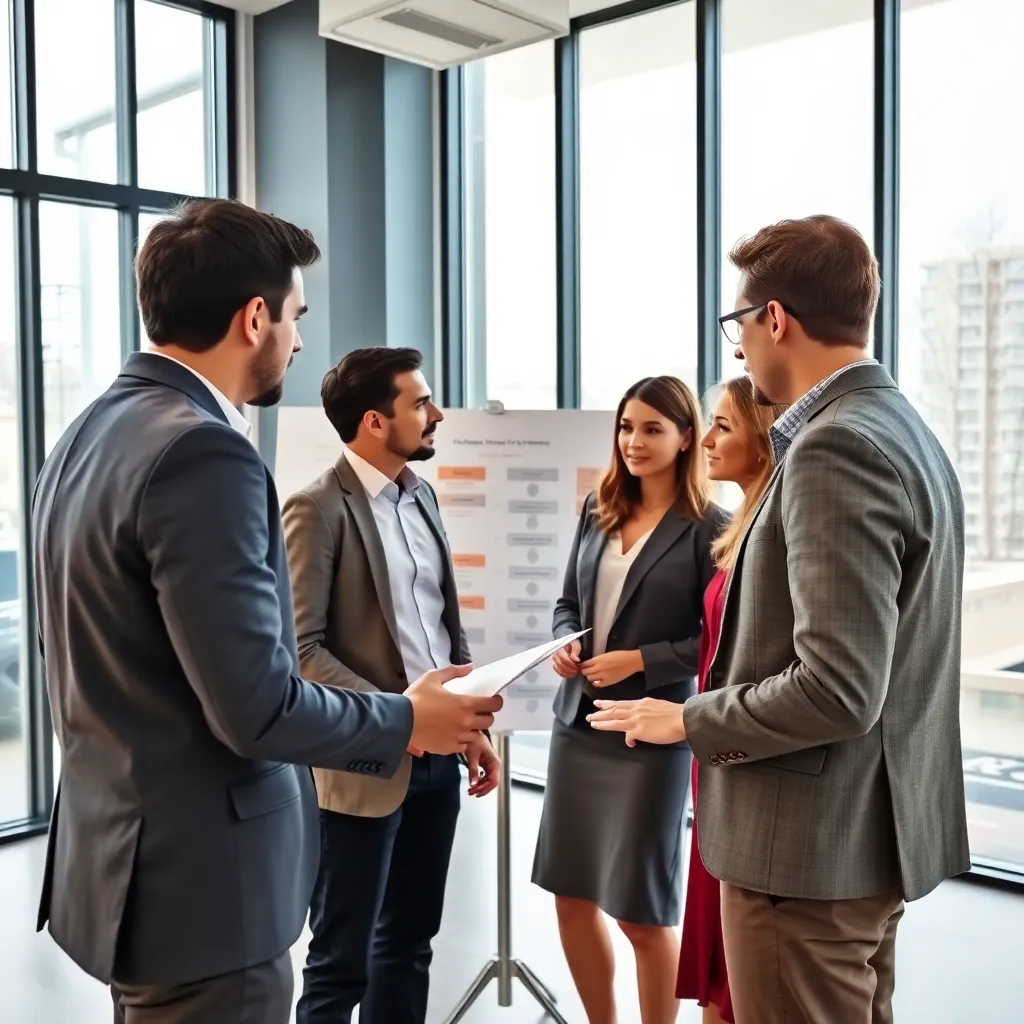 Productiemedewerkers bij Philips bespreken verbetervoorstellen bij een Lean bord